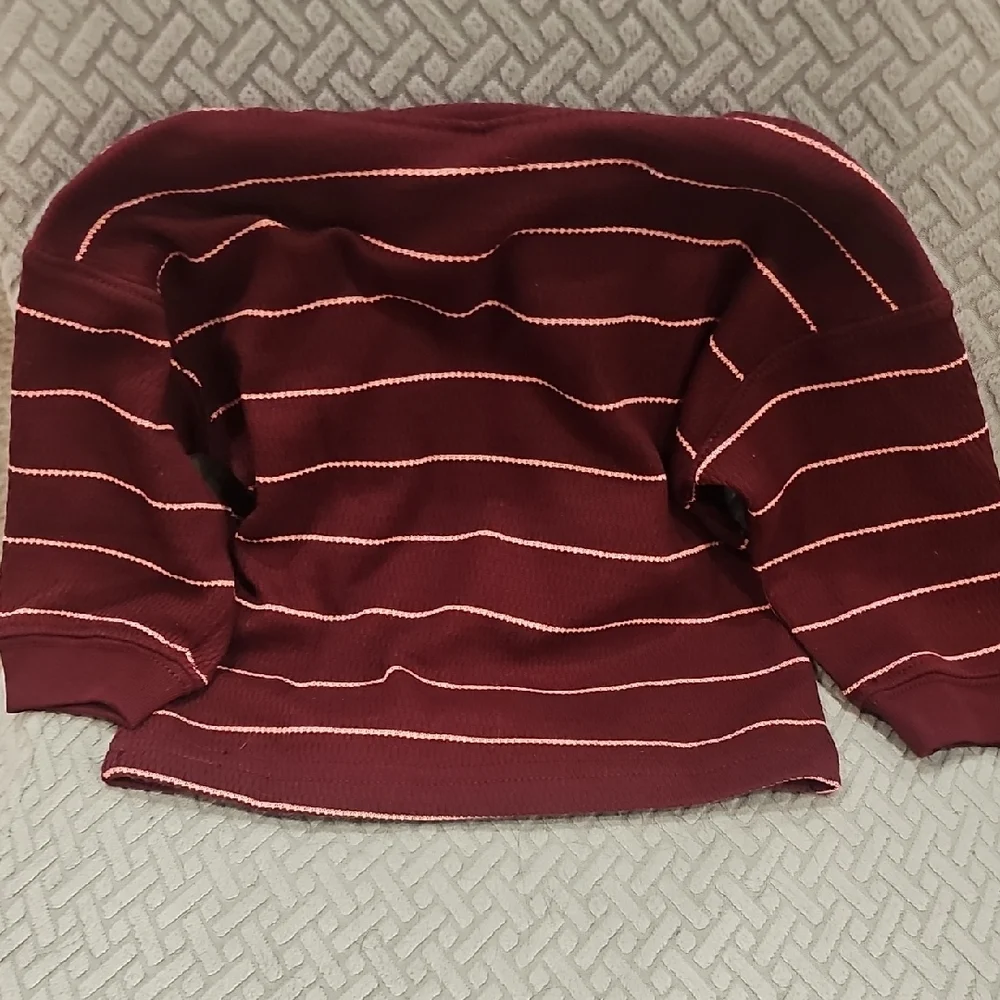 OshKosh B'gosh Maroon Striped Hoodie